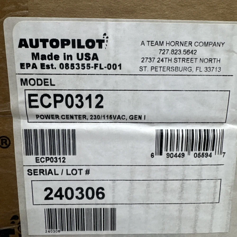 AutoPilot ChlorSync Salt Chlorine Generator Power Center ECP0312